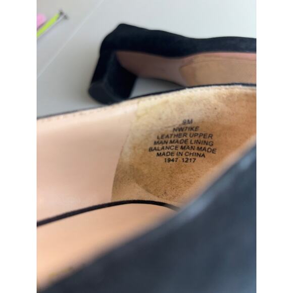 Nine West Ike Black Suede Block Heel Pumps Size 9 - Picture 9 of 10